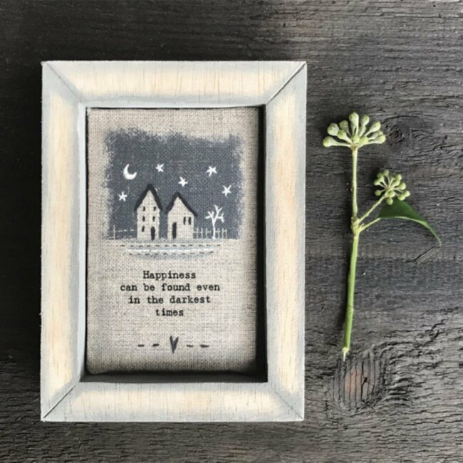 EMBROIDERED BOX FRAME 'DARKEST TIMES' 9.5X12.5X2CM - Image 3