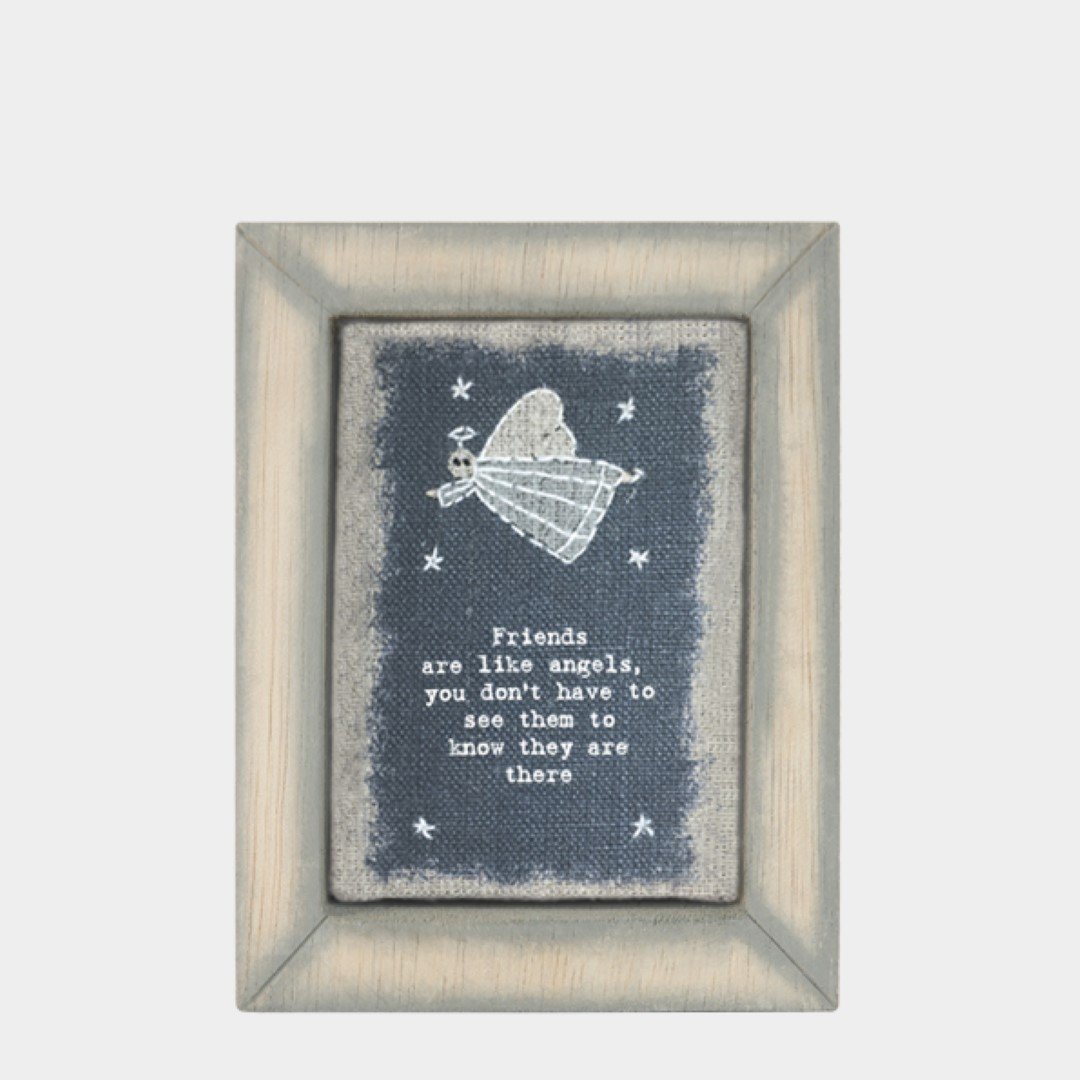 EMBROIDERED BOX FRAME - FRIENDS LIKE ANGELS 9.5X12.5X2CM