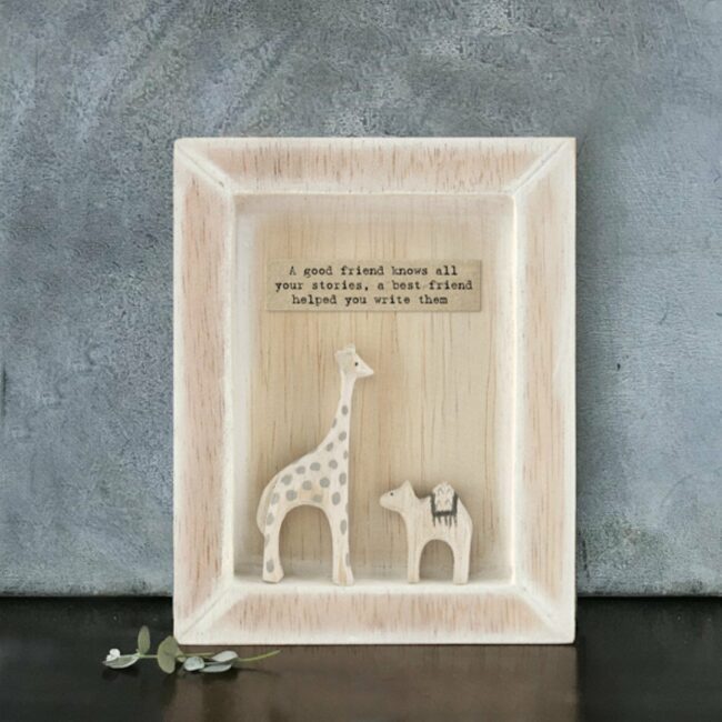 BOX FRAME - A GOOD FRIEND KNOWS 10X12.5X2CM - Image 2