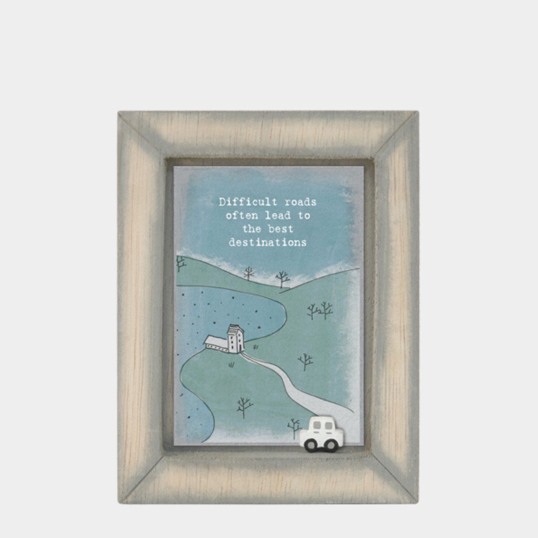 BOX FRAME DIFFICULT ROADS 10X12.5X2CM