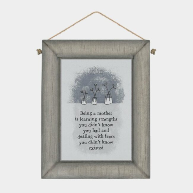 GREY FRAME-BEING A MOTHER IS LEARNING 10X12.5X1.7CM