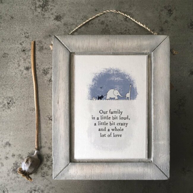 GREY FRAME - OUR FAMILY IS A LITTLE BIT OF LOUD 10X12.5X1.7CM - Image 3