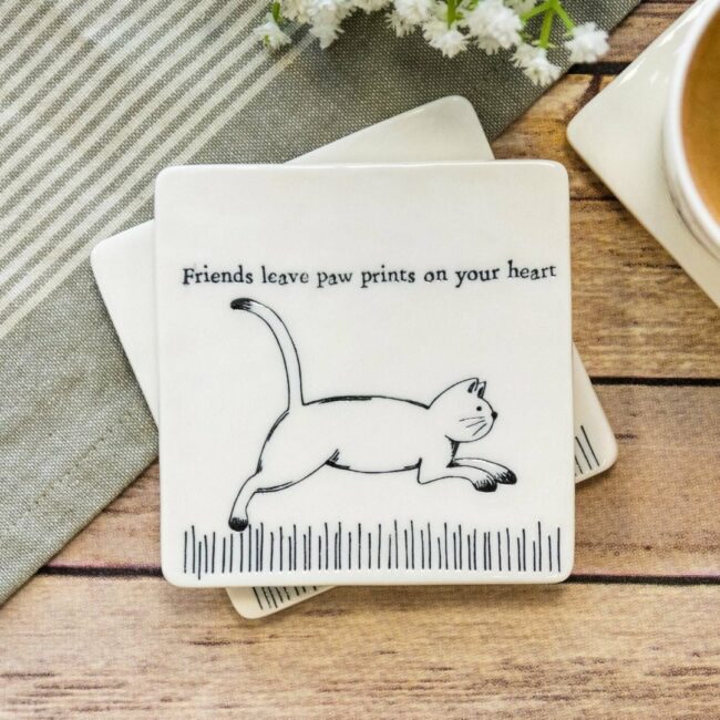 SQUARE COASTER - RUNNING CAT 10X10X0.8CM - Image 3