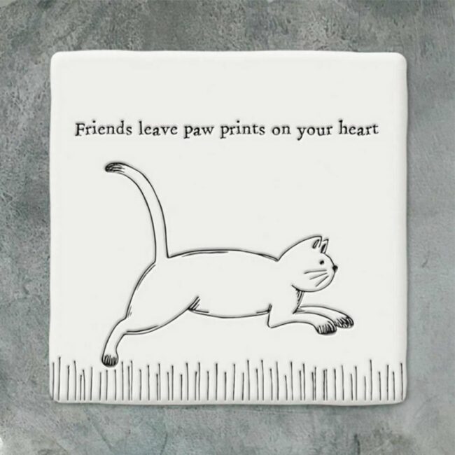 SQUARE COASTER - RUNNING CAT 10X10X0.8CM - Image 2