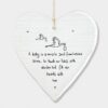 WOBBLY ROUND HEART BABY IS A MIRACLE 10X9X0.5CM