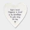 PORCELAIN COASTER ''LIFE'S HAPPINESS, FRIENDSHIPS'' 10X11X0.5CM