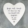 PORCELAIN COASTER ''PEOPLE WALK THROUGH, TRUE FRIENDS'' 10X11X0.5CM - Image 2