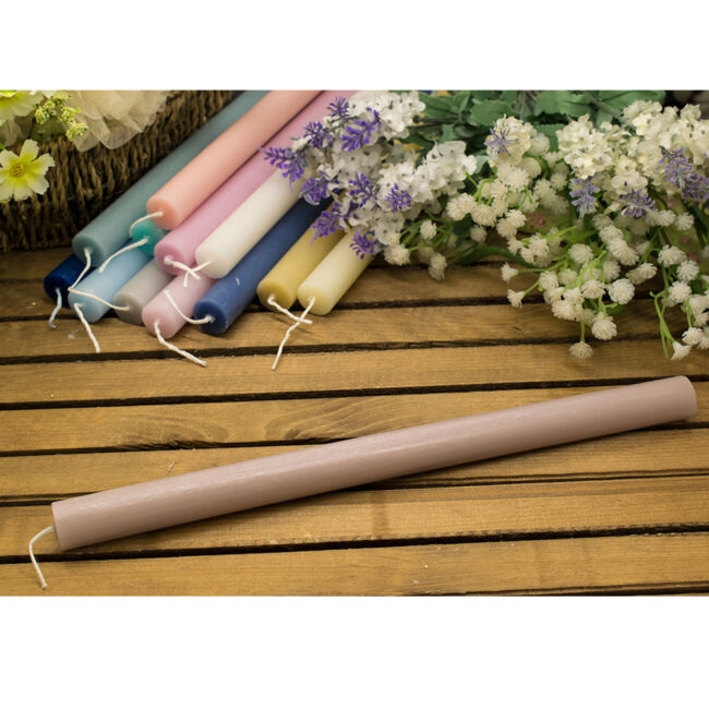CYLINDRICAL SCENTED CANDLE HAZELNUT COLOR/VANILLA SCENT 2.1X30CM