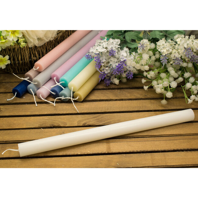 CYLINDRICAL SCENTED CANDLE WHITE COLOR/JASMINE SCENT 2.1X30CM
