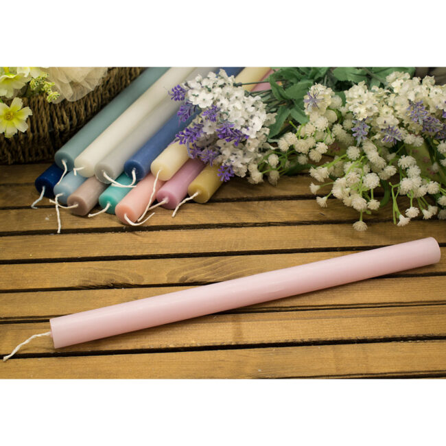 CYLINDRICAL SCENTED CANDLE PINK COLOR/ROSE SCENT 2.1X30CM