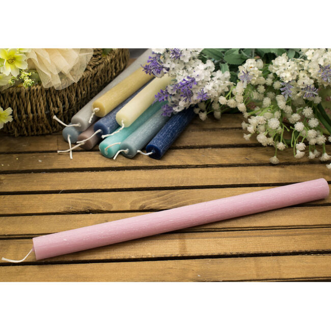 SCRATCHED CYLINDRICAL SCENTED CANDLE ROTTEN APPLE COLOR/ROSE SCENT 2.1X30CM