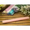 OVAL SCENTED CANDLE ANTIQUE PINK COLOR/SANDALWOOD SCENT 3.8X30CM