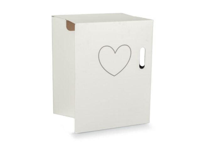 SGABELLO CUORE WHITE 340X285X440MM