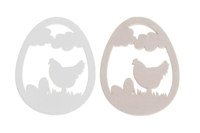 WOODEN SPRINKLE MIX EGG SHAPE 20 PIECES 7X4CM
