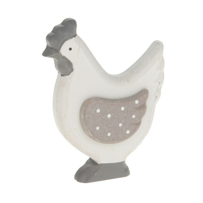 WOODEN CHICKEN 10.5X13.8X2.5CM