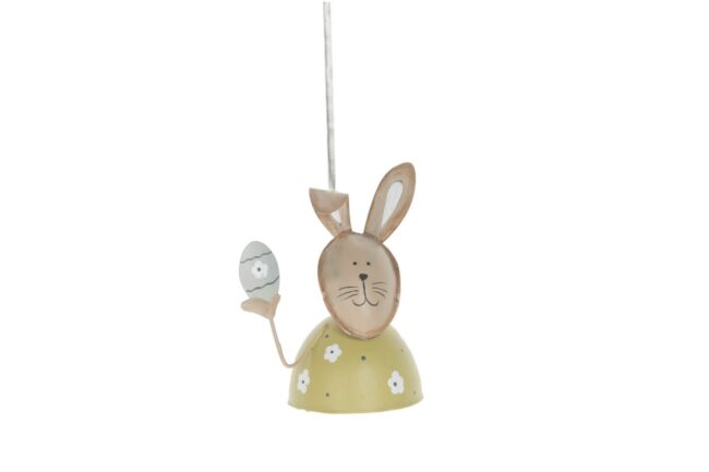 HANGING RABBIT ON SPRING 4.5X7.5CM