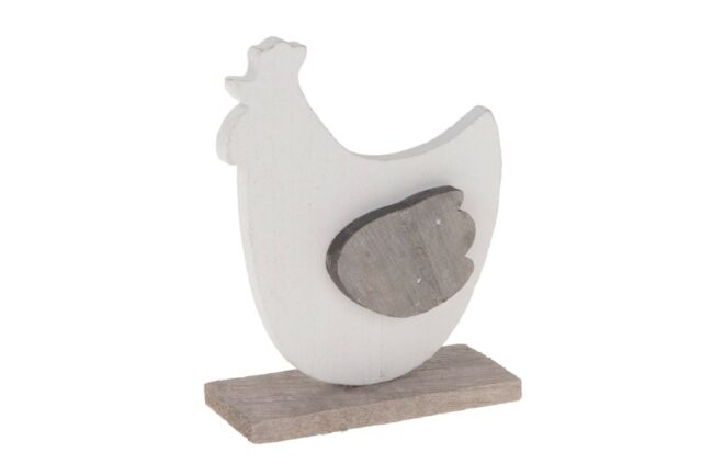 WOODEN CHICKEN 10.5X12CM