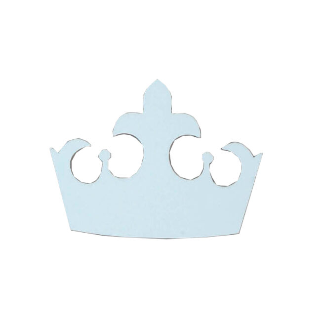 CROWN  WOODEN LIGHT BLUE 11X15CM