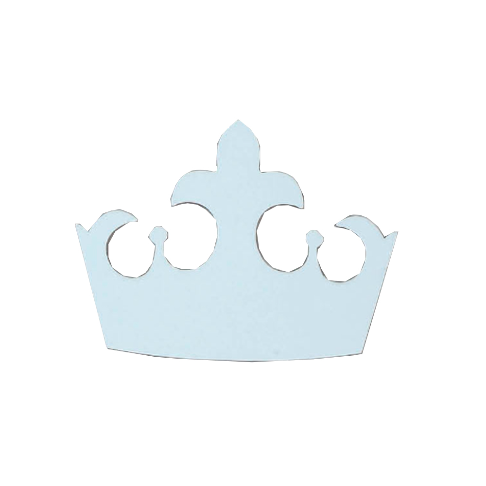 CROWN WOODEN LIGHT BLUE 11X15CM