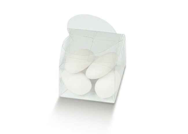 CUBETTO CUORE TRANSPARENT HEART CUBE 38X38X26MM
