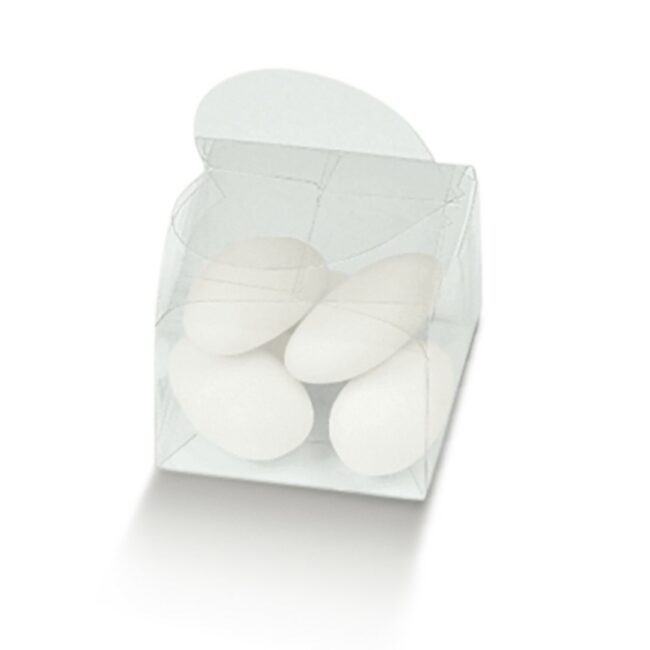 CUBETTO CUORE TRANSPARENT HEART CUBE 38X38X26MM