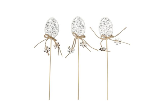 WOODEN EGGS O/ST 7X30CM 3PCS