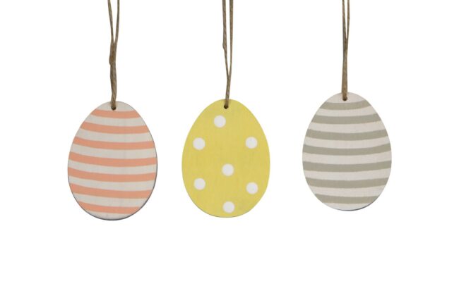 WOODEN EGGS HANGER 5.5X7.4X0.4CM 3PCS