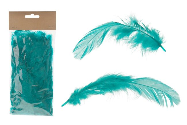 CHICKEN FEATHER BLUE 10 PIECES