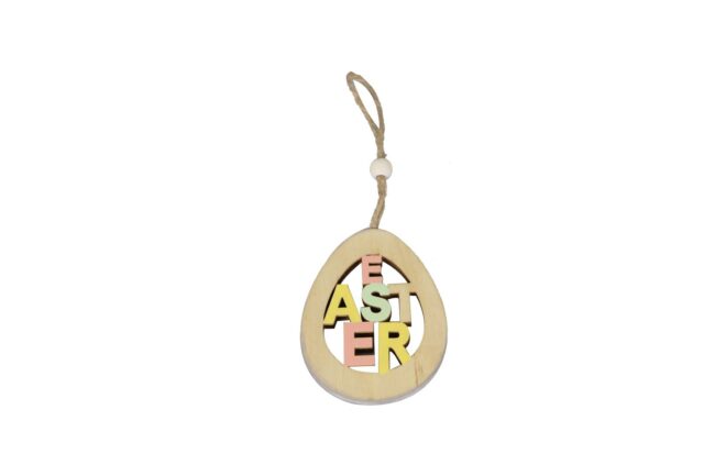 WOODEN EGG HANGERS EASTER 9.5X6.5X0.7CM 3PCS