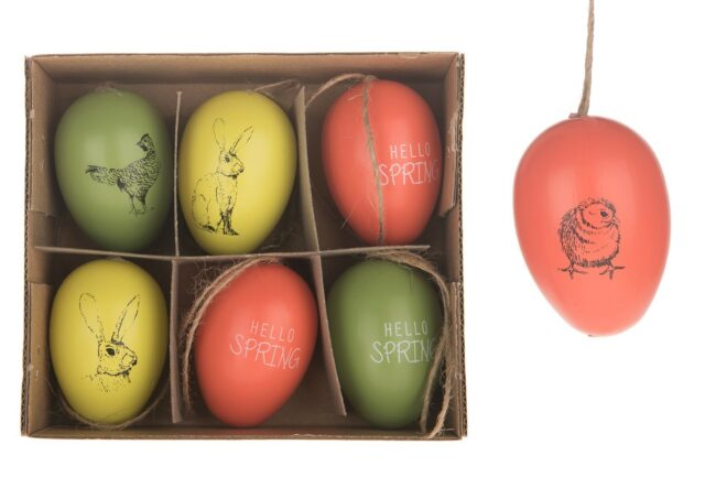 EGGS ARTIFICIAL WITH "ANIMAL PRINT" 6PCS