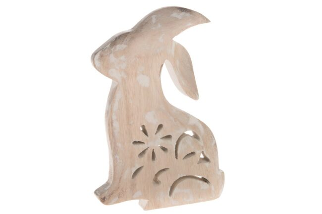 RABBIT MANGO WOOD WHITE 15X10X2.5CM