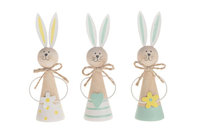 RABBIT WOOD ASSORTED 4X3.5X12.5CM