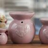 CERAMIC OIL BURNER (ASS.3 COLORS) 12X13.5CM