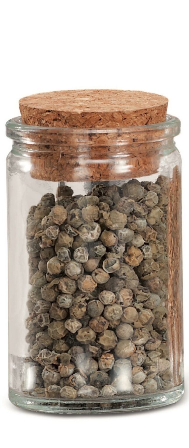 GLASS BOTTLE WITH CORK LID