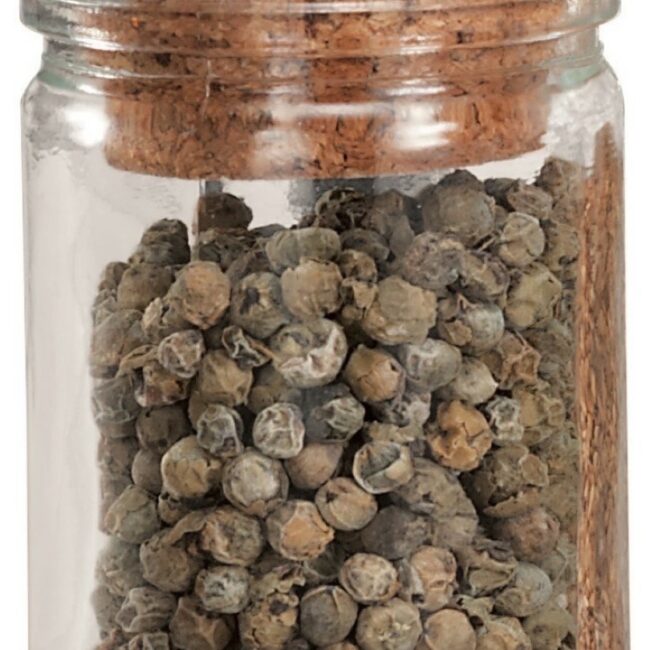GLASS BOTTLE WITH CORK LID