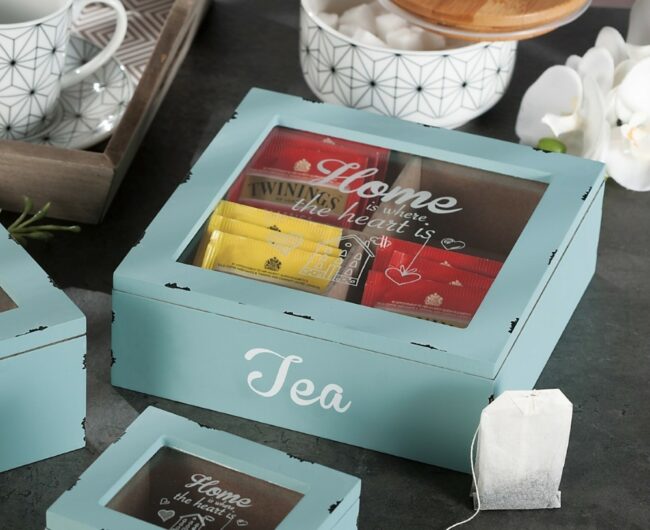BOX FOR TEA P/BUST MDF 18X18XH6CM