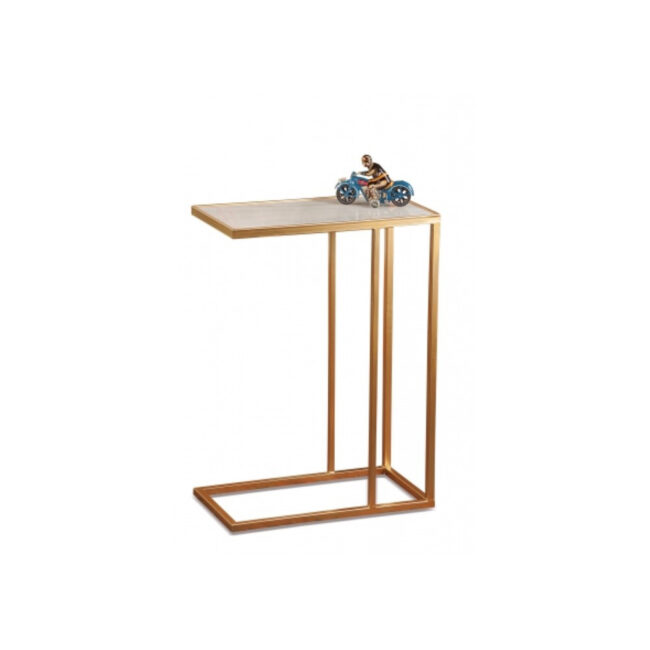 IRON & MARBLE COFFEE TABLE 46X25X64CM