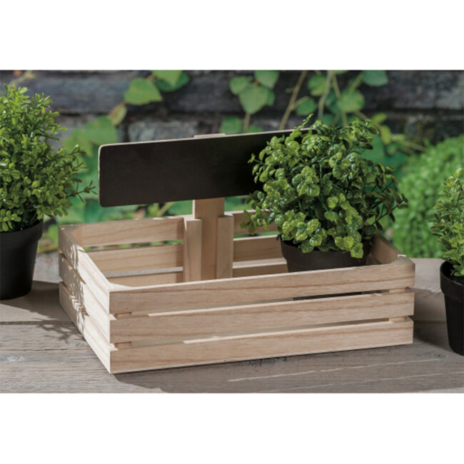 WOODEN BOX WITH SLATE ASSORTED
