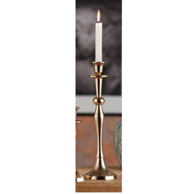 METAL CANDLE HOLDER GOLD 11,5X34CM