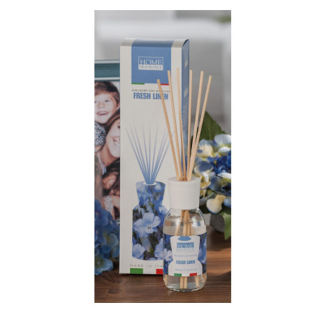 FRAGNANCE DIFFUSER WITH WICKER STICKS FRESH LINEN 125ML