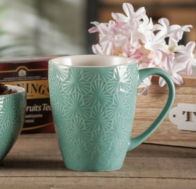 CERAMIC MUG ADRIA ASSORTED 340ML