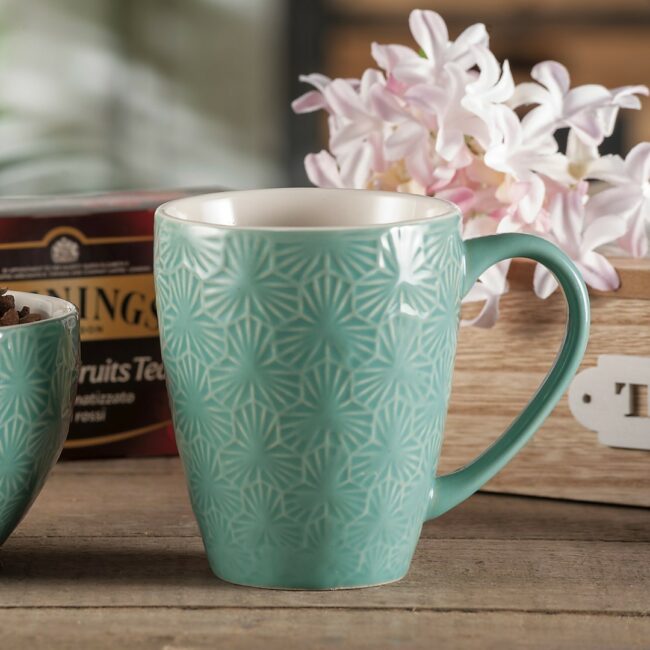 CERAMIC MUG ADRIA ASSORTED 340ML