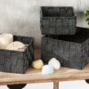 SET OF 3 BASKETS VELUM ASSORTED