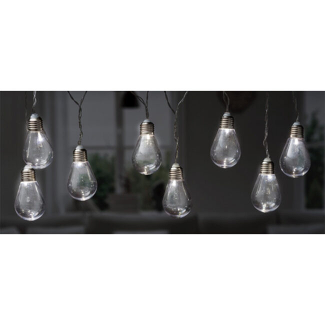 CHAIN LED BULBS WARM WHITE WITH BATERRIES 2.10M 8PCS
