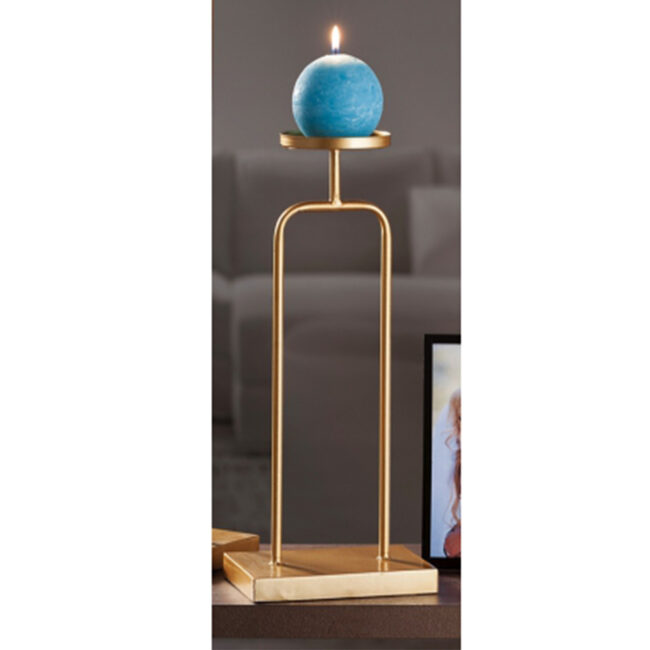 IRON CANDLE HOLDER OPALE ASSORTED 9X36CM