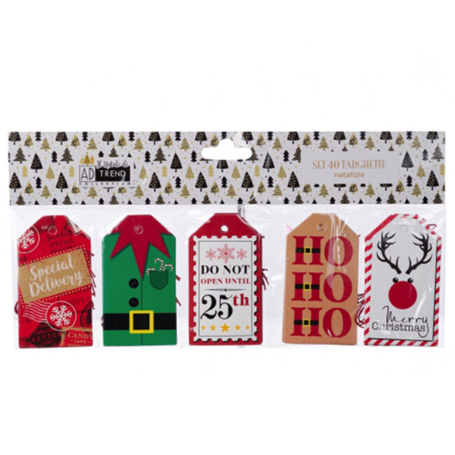 SET 40 CHRISTMAS GREETING CARDS ASSORTED 5X9CM - Image 5