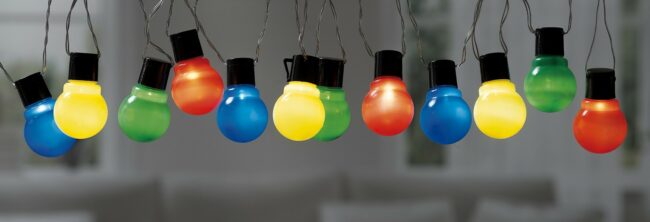 COLORED LED LAMPS INTERNAL/EXTERNAL USE 3.25M 12PCS