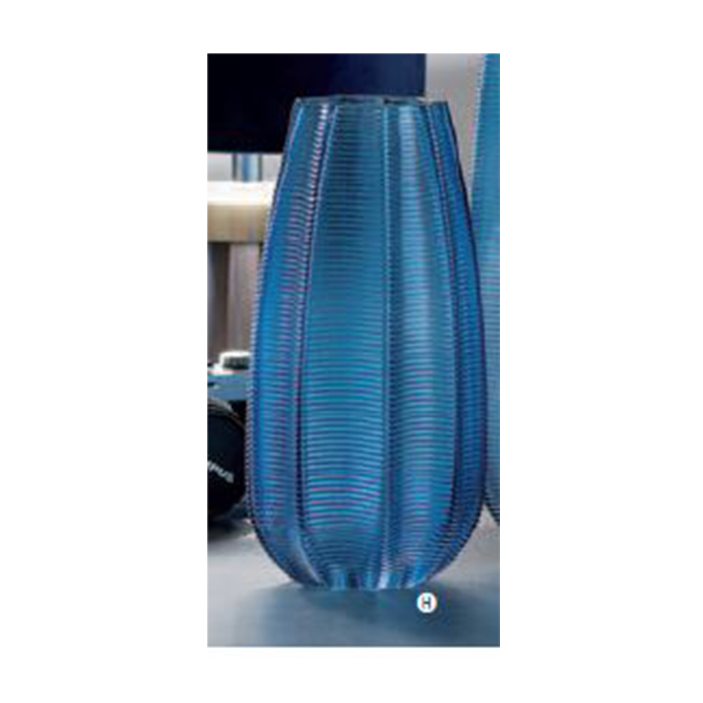 GLASS VASE LEUCOS ASSORTED 10X22CM