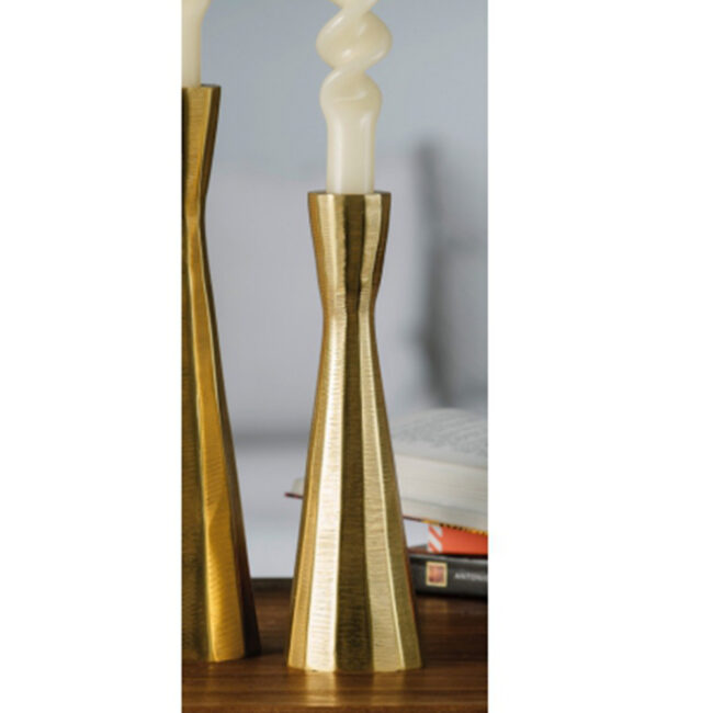 METAL CANDLE HOLDER GOLD 6,5X20,5CM