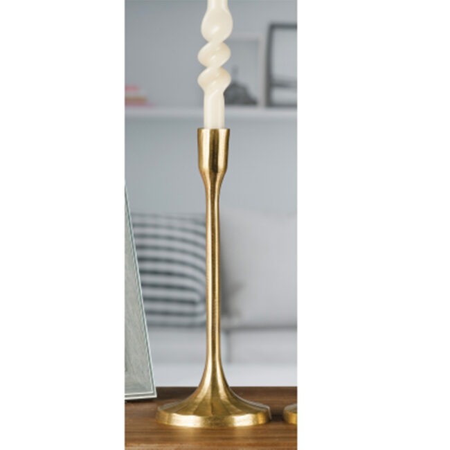 METAL CANDLE HOLDER GOLD 11,5X30CM